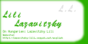 lili lazavitzky business card